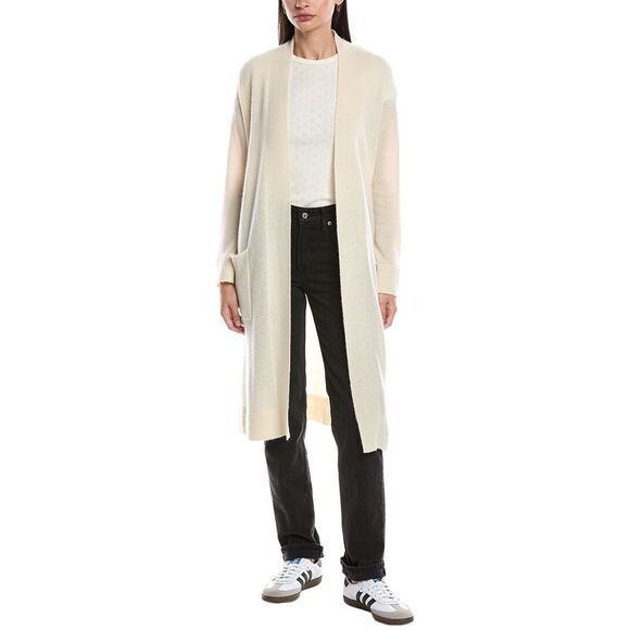 Alashan Cashmere Womens  Luna Cashmere Cardigan, White - Picture 1 of 3